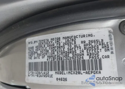 2003 Toyota Avalon Xls из США, поврежденный, VIN 4T1BF28B13U292324